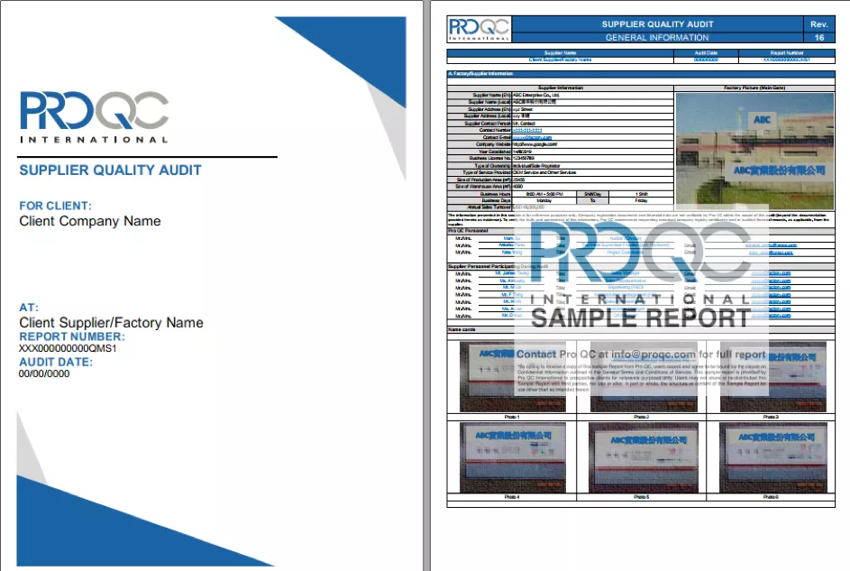Reporte y Documentación de Auditoría a Proveedores