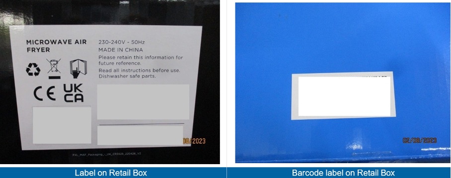 Revisión visual del empaque