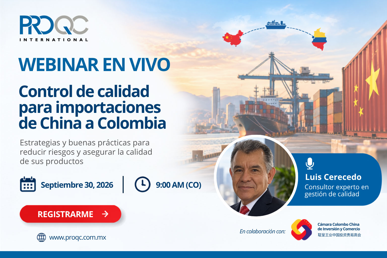 Webinar: Control de calidad para importaciones de China a Colombia – 30 de septiembre